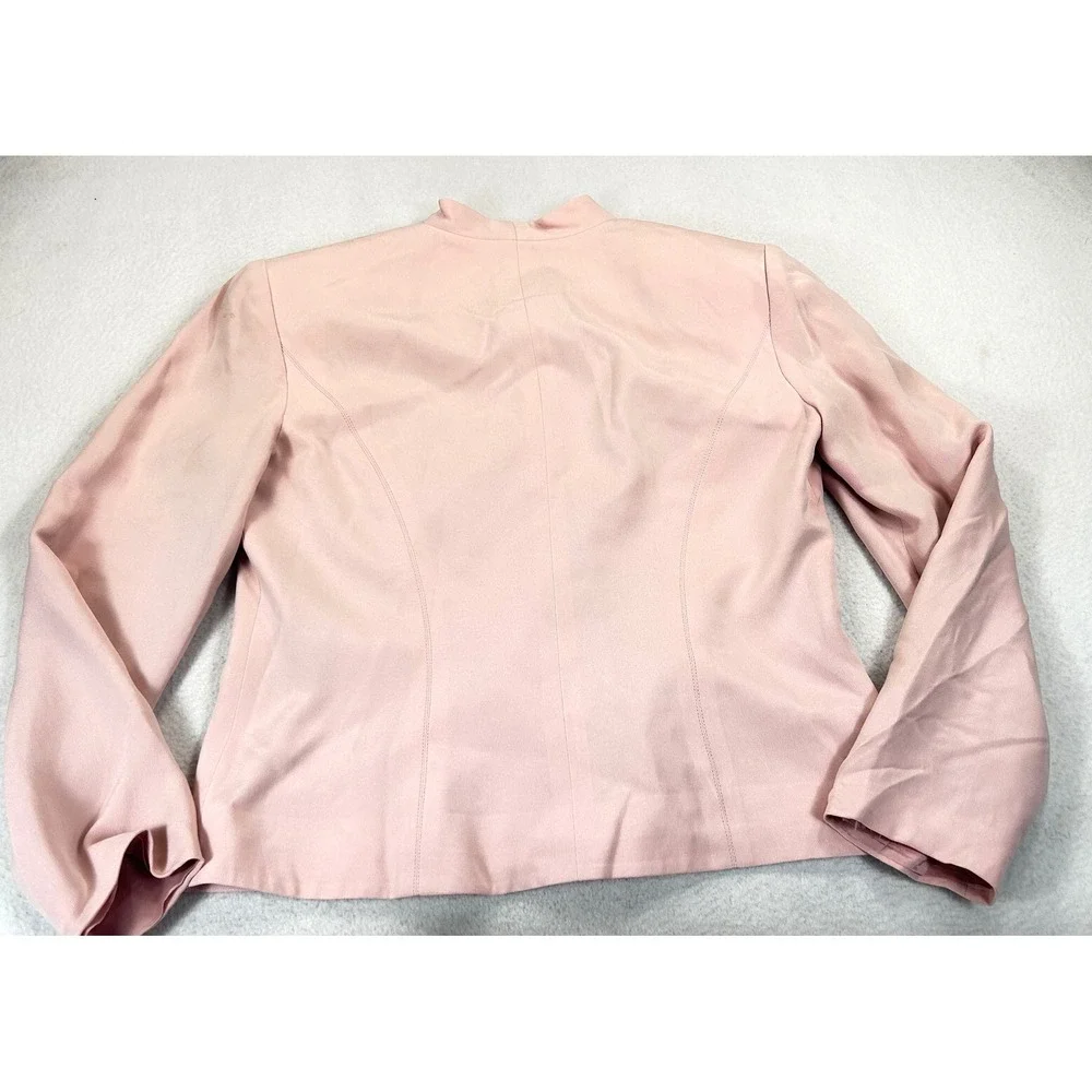Talbots Skirt Suit Women 4 Pink Silk Professional